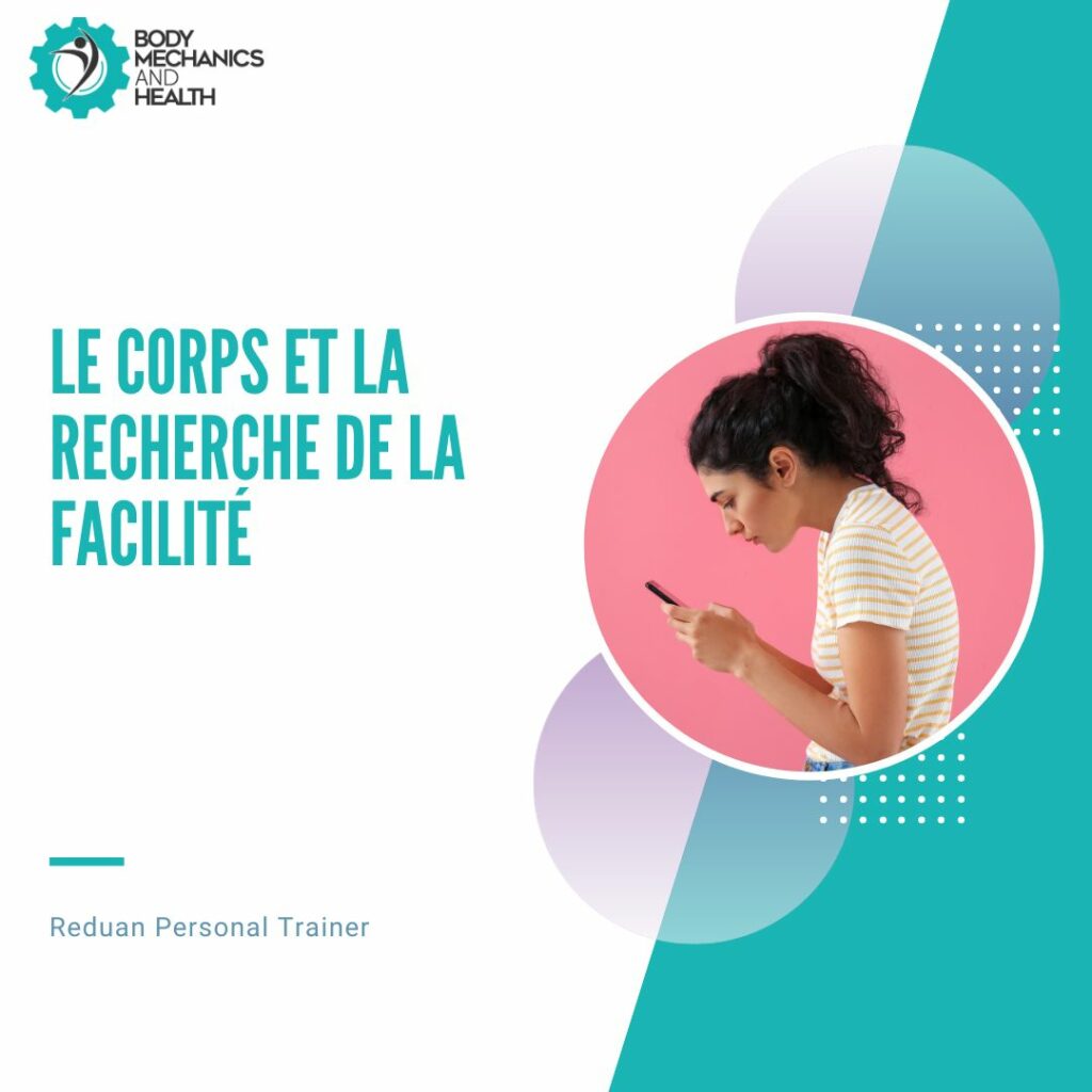 Le corps cherche toujours la facilité dans le mouvement, Reduan coach sportif à Mons.